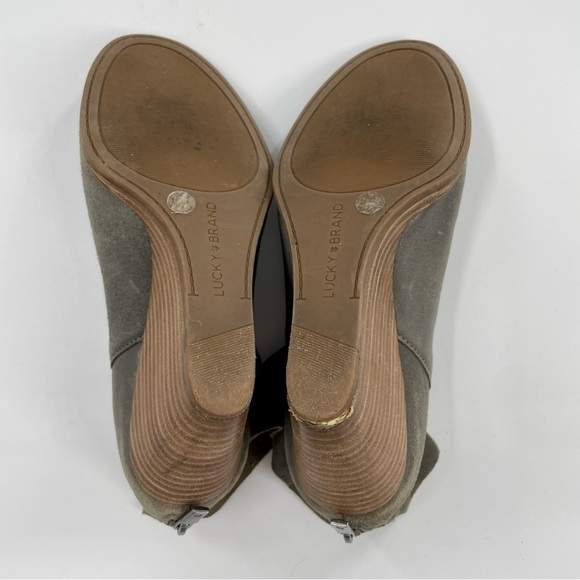 Lucky Brand Urbi Peep Toe Wedge Ankle Boot 6.5 - Picture 8 of 8